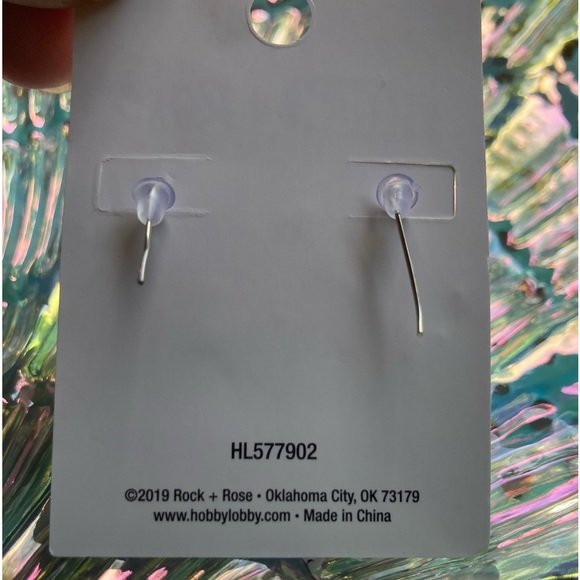 NEW Mushroom Dangle Earrings silver toned Rock & Rose - Picture 4 of 4